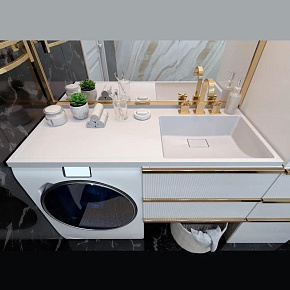 PAOLA Magenta 1200 R Белый Раковина-столешница подвесная на стиральную машину