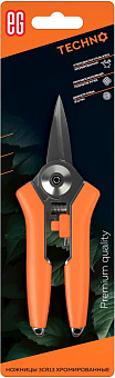 ЕГ (808) Techno Ножницы 3CR13 хромир оранжевый, сталь Садовые ножницы