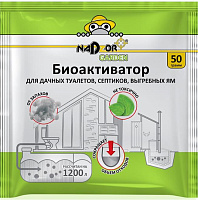 NADZOR Биоактиватор для дачных туалетов и септиков, 50 гр., в порошке, универсальный, Garden BIOWC4 Биоактиватор для дачных туалетов и септиков