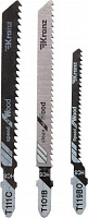 KRANZ (KR-92-0321) Набор полотен для электролобзика 1 T101B/T111C/T119BO (3 шт./уп.) Полотно для электролобзика