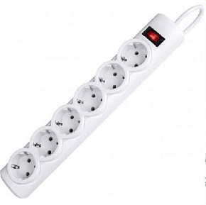 DEFENDER (99489) DFS 151 сет.фильтр 6роз - 1,8м - белый сетевой фильтр