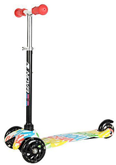 NOVATRACK 120H.DISCOKIDS.WB24 черный с белым 171842 Самокат