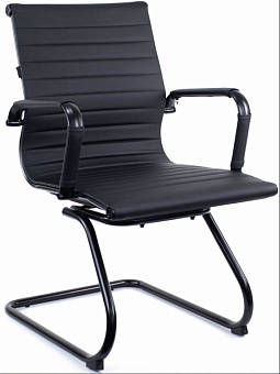 EVERPROF LEO BLACK CF Экокожа Черный Кресло посетителя