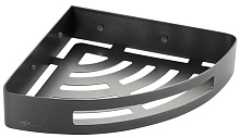 GFMARK 78360 Полочка 22 см одинарная угловая овальная, литая, ГРАФИТ, из нержавеющей стали марки SUS 304 полочка