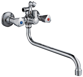 GOTA ROCIO G096710-GOTA Ronda смеситель д/ванны с 2-мя рукоятками с изливом S-30см. перекл.душа Смеситель