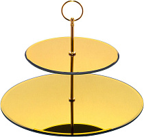 AGNESS БЛЮДО СЕРВИРОВОЧНОЕ 2-Х ЯРУСНОЕ "GOLDEN MIRROR" 19/30 СМ 357-252
