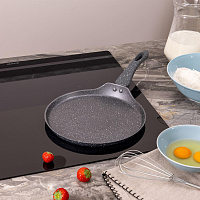 AGNESS 932-521 GREY MARBLE блинная с а/приг.покрытием 24Х2см индукция Сковорода
