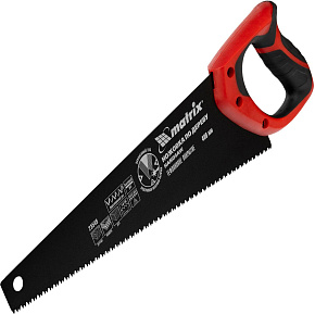 MATRIX Ножовка по дереву, 400 мм, 7-8 TPI, зуб-3D, каленый зуб, тефлоновое покрытие полотна, двухкомпонентная рукоятка 23549 Ножовка