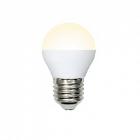 VOLPE (UL-00003829) LED-G45-9W/WW/E27/FR/NR Теплый белый свет 3000K Лампа светодиодная