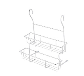 MALLONY Полка двухъярусная навесная для кухни FORTUNA PR-06, 28,5*14*30,5 см (008439) Полка двухъярусная навесная для кухни