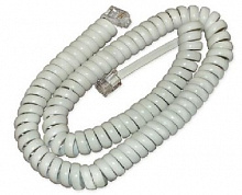 REXANT (18-2041) 4м шнур витой, трубочный, белый Телефонный кабель