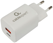 Cablexpert (21077) MP3A-PC-42, QC3.0/PD, 2 порта: USB и Type-C, белый, пакет Универсальный адаптер питания