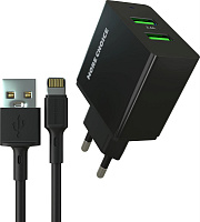 MORE CHOICE (4610196409875) NC11i 2USB 2.4A для Lightning 8-pin Black СЗУ MORE CHOICE (4610196409875) NC11i 2USB 2.4A для Lightning 8-pin Black