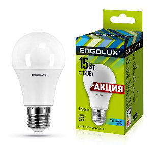 ERGOLUX (13638) LED-A60-15W-E27-4K Лампа светодиодная