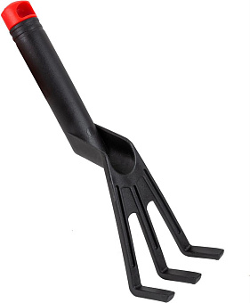 ЕГ (18777) NYLON Грабли 3-х зубые 27,5х7,8 см черный Грабли 3-х зубые