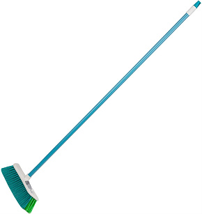 PALISAD HOME пластмассовая для подметания пола с комбинированной щетиной, 27 см, с черенком, 120 cм, Home Palisad 935645