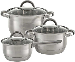 WEBBER BE-633/6 (2,1л,3л,4л) Набор кастрюль WEBBER BE-633/6 (2,1л,3л,4л)