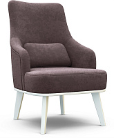 ЭЛЕГИЯ КОМФОРТ-5 Кресло отдыха Высокая спинка SENSEY DUSTY PLUM Снег (Лак) Категория 3 (1 кор.) Мягкая мебель