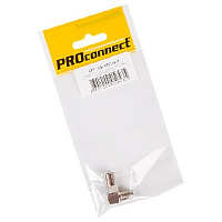 PROCONNECT (05-4311-4-7) ПЕРЕХОДНИК АНТЕННЫЙ, (ГНЕЗДО F - ШТЕКЕР TV), УГЛОВОЙ (1ШТ.) (ПАКЕТ) Переходник