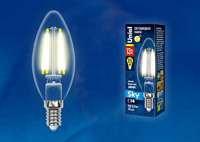 UNIEL (UL-00005899) LED-C35-13W/3000K/E14/CL PLS02WH Лампочки светодиодные