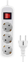 CADENA 3 гн MID 1,5м сз ПВС 3*0,75 6А белый с кнопкой