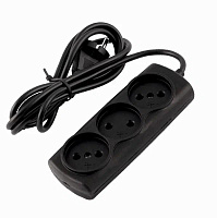 РАДИСТ (2723) б/з 1,5м, 3 розетки, черный Удлинитель