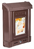АЛЬТЕРНАТИВА М6434 с замком (декор) (коричневый) Ящик почтовый