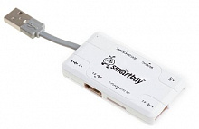 SMARTBUY (SBRH-750-W) хаб + картридер белый USB-устройство