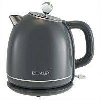 DELTA LUX DE-1018 (1,7 л. металл/пластик) серый Чайник электрический DELTA LUX DE-1018 (1,7 л. металл/пластик) серый