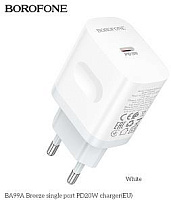BOROFONE (6941991121357) BA99A СЗУ 1Type-C 3.0A PD 20W , белый СЗУ