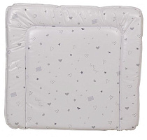 POLINI Матрас для пеленания Polini kids French Teddy на комод, 77х72 см, белый-серый (1уп) матрас для пеленания POLINI Матрас для пеленания Polini kid