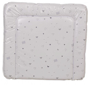 POLINI Матрас для пеленания Polini kids French Teddy на комод, 77х72 см, белый-серый (1уп) матрас для пеленания POLINI Матрас для пеленания Polini kid