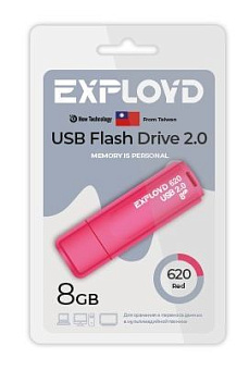 EXPLOYD EX-8GB-620-Red USB флэш-накопитель