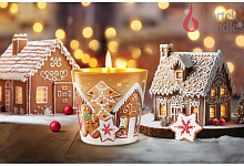 BARTEK Пряничный городок (Gingerbread Town) 115гр в стакане Свеча