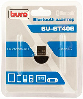 BURO Bluetooth адаптер BU-BT40B BT 4.0+EDR class 1.5, USB, 20м, черный