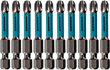 GROSS Бита торсионная PZ3 x 50 мм, для ударных шуруповертов, 10 шт. 11496