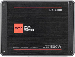 ACV Усилитель DX-4.100 V4 4*100Вт/4-3-2 канал/4-2 Ом/HPF/LPF/BP/BassBoost/High Input/D class