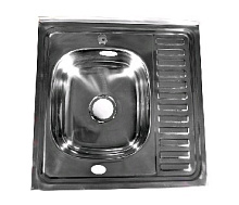 FABIA 62273L Мойка 60х60 наклад левая 0.6 мм + большой сифон с переливом Мойка накладная FABIA 62273L Мойка 60х60 наклад левая 0.6 мм + большой сифон 