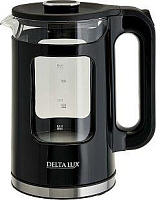 DELTA LUX DE-1017 (1,7л, стекло/пластик) Чайник