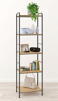 ЗМИ Стеллаж Валенсия 15 W (VALENCIA 15 W Shelf rack) черный СТВ15Д Ч Стеллаж