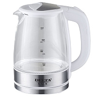DELTA LUX DL-1204W (1,7л. стекло) Чайник электрический