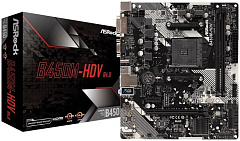 ASROCK B450M-HDV R4.0, SocketAM4, AMD B450, mATX Материнская плата