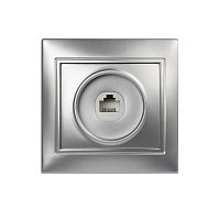 SMARTBUY (SBE-01s-S1-PH) Венера, 1-местная, серебро Розетка