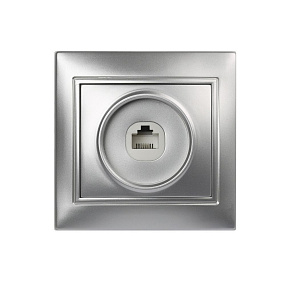 SMARTBUY (SBE-01s-S1-PH) Венера, 1-местная, серебро Розетка