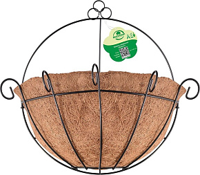 MULTIDOM Кашпо навесное "Кокос" VL83-116 Кашпо навесное "Кокос". Размер 30х34см, глубина 15см. MULTIDOM Кашпо навесное "Кокос" VL83-116