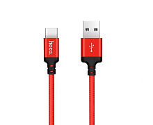 HOCO (6957531062936) X14 USB (m)-Type-C (m) 2.0м - красный/черный Кабель Type-C