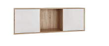 МЕБЕЛЬ-КОМПЛЕКС Нордик Полка навесная закрытая Дуб сонома/Белая Аляска Полка