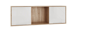 МЕБЕЛЬ-КОМПЛЕКС Нордик Полка навесная закрытая Дуб сонома/Белая Аляска Полка