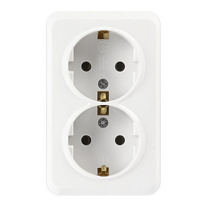 SMARTBUY (SBE-03w-16-S2-Z) Юпитер, 2-местная, белый Розетка