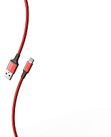SMARTBUY (iK-22-S14rb) S14 MicroUSB красный/черн., 3 А, 2 м Кабель